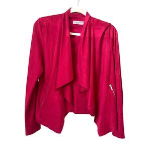 BAGATELLE Faux Suede Draped‎ Moto Blazer NWOT Small